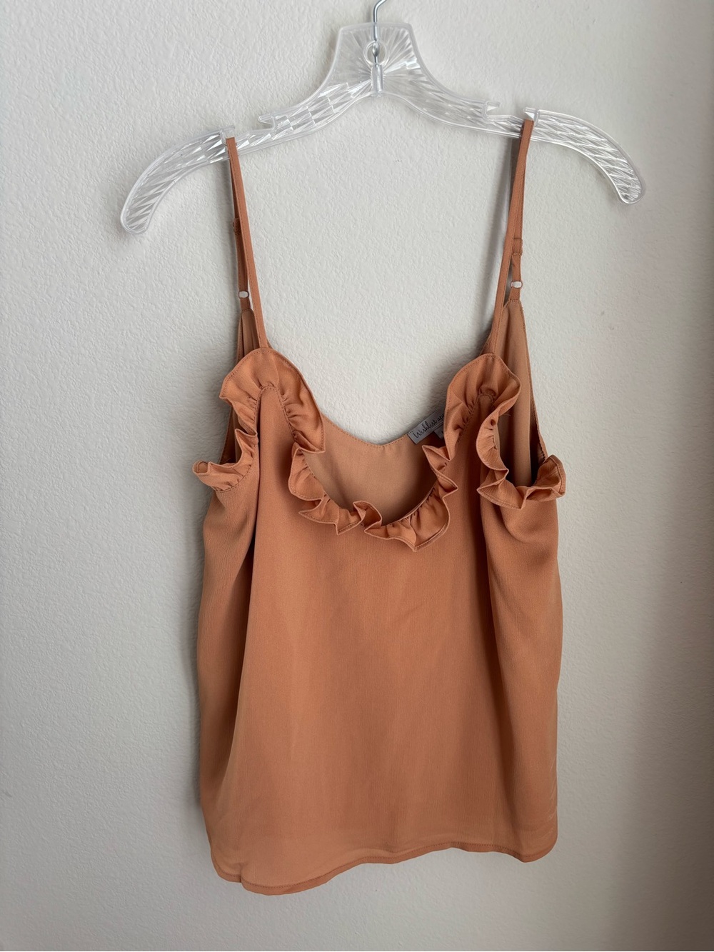 Wishlist Peach/Terracotta Ruffle Spaghetti Strap Camisole